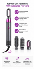 Cepillo Eléctrico REMGINTON 3 en 1: Cabello liso, ondas definidas o volumen espectacular con una sola herramienta. Rápido, fácil y profesional.