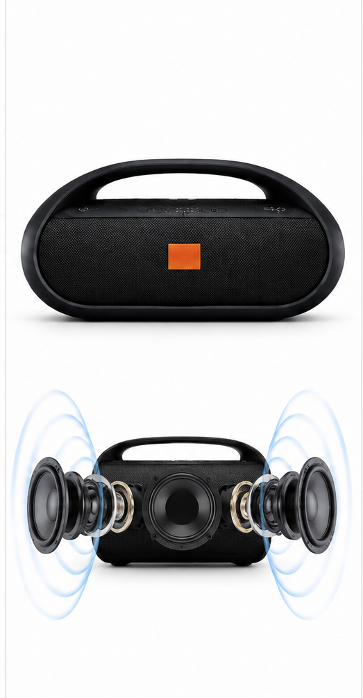 Boombox Bluetooth Portátil de Alta Potencia