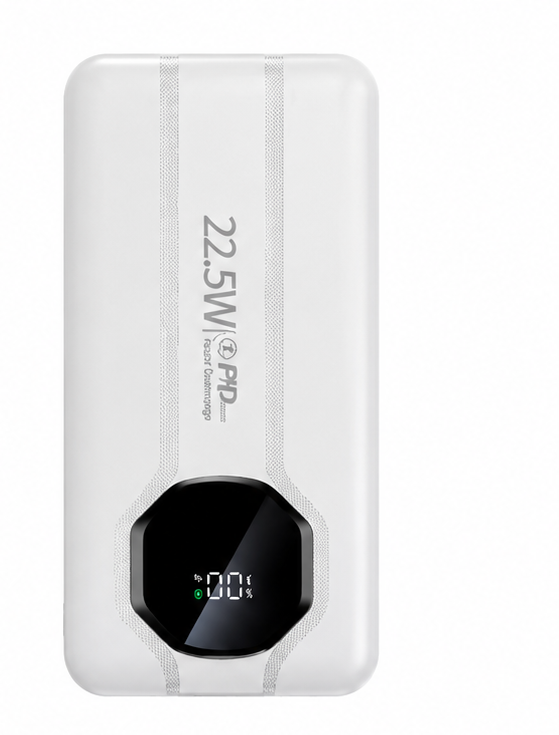 Power Bank 10.000mAh 22,5W con Cables Integrados – Carga Rápida en Cualquier Lugar.