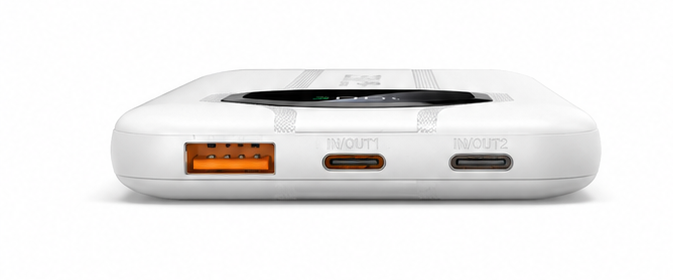 Power Bank 10.000mAh 22,5W con Cables Integrados – Carga Rápida en Cualquier Lugar.