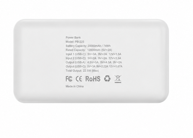 Power Bank 10.000mAh 22,5W con Cables Integrados – Carga Rápida en Cualquier Lugar.
